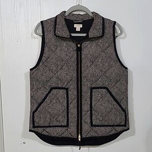 J. Crew Herringbone Puffer Vest Size Medium Style #02533